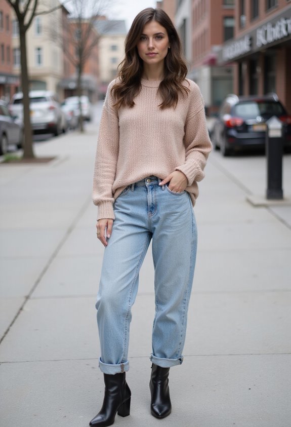 baggy jeans ankle boots