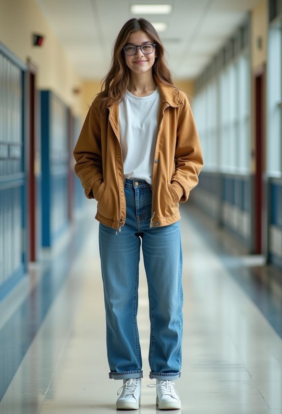 casual shacket and jeans