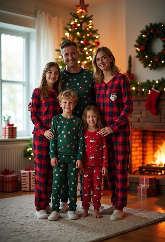 cozy festive family pajamas