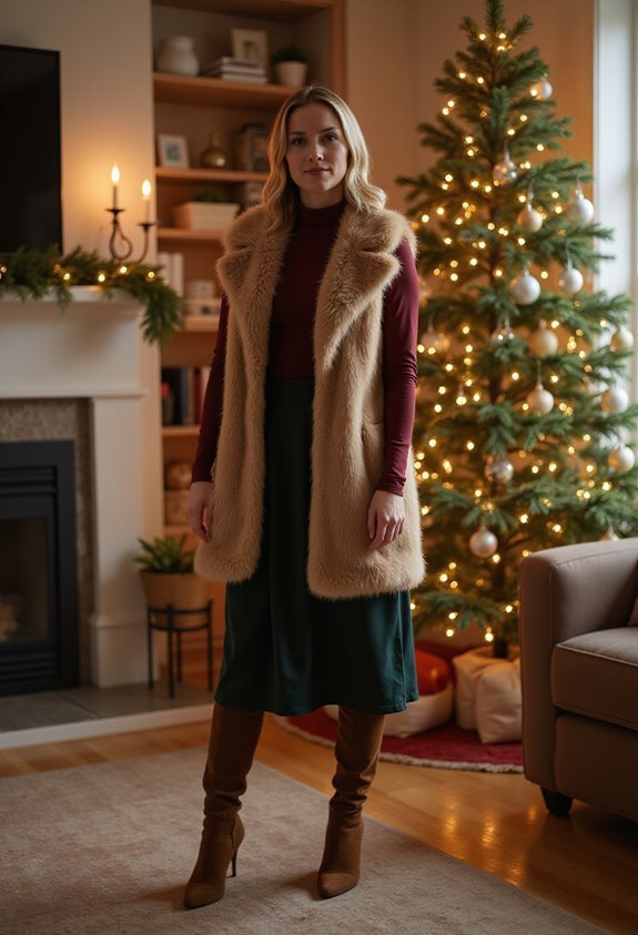 cozy festive holiday outfit
