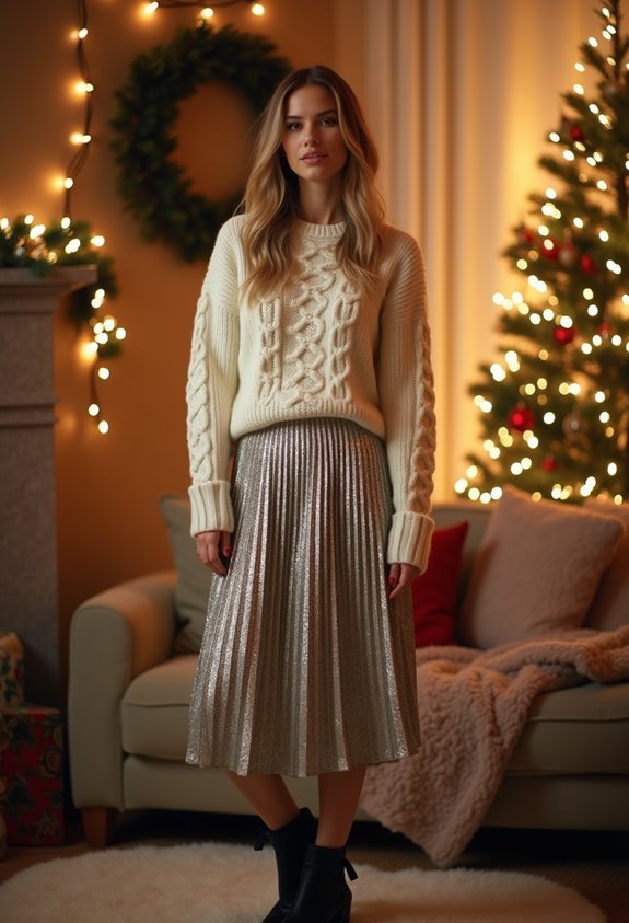 cozy holiday outfit combination