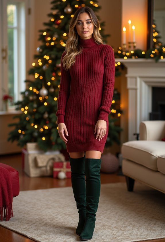 cozy holiday sweater dress