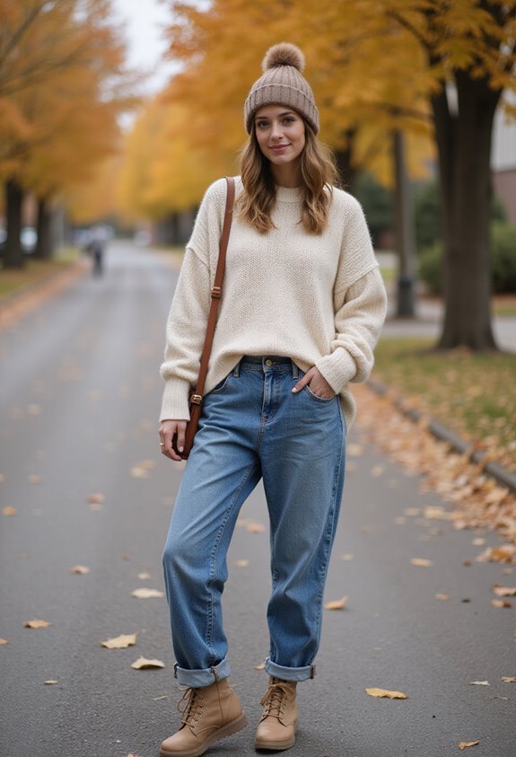 cozy oversized sweater outfit