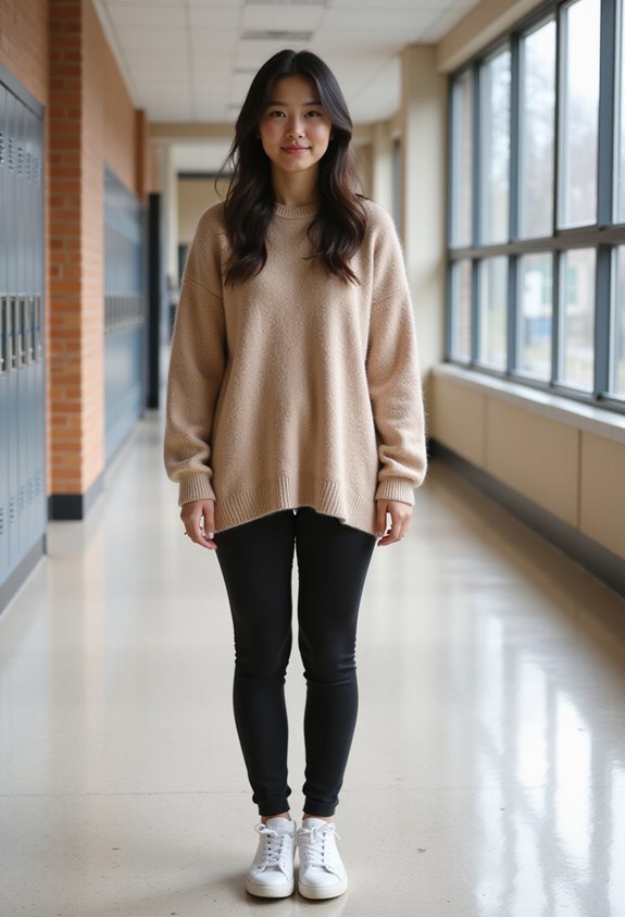 cozy oversized sweater outfit