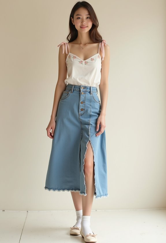 delicate floral camisole outfit