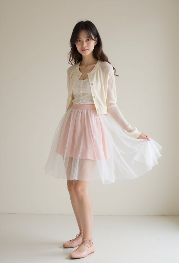 dreamy sheer layered outfit