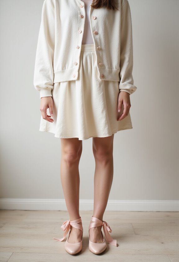 elegant ankle wrapped ballet flats