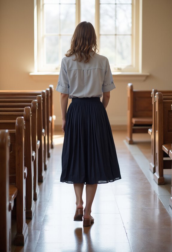 elegant church outfit combination