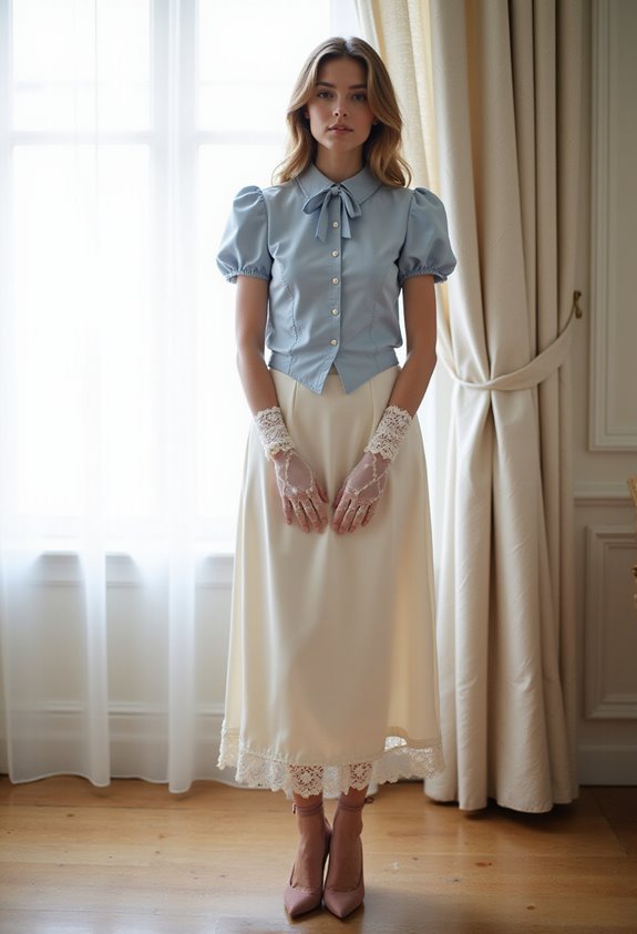 elegant lace and satin