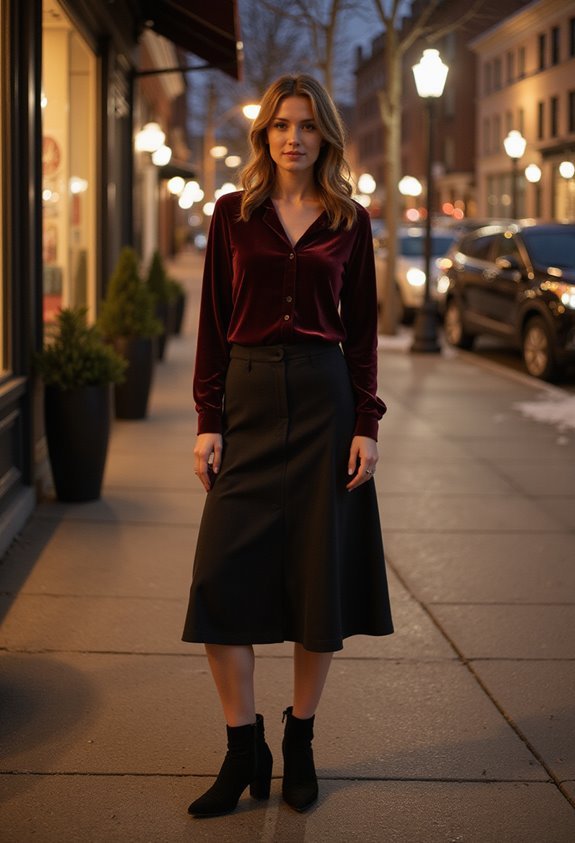 elegant winter velvet ensemble