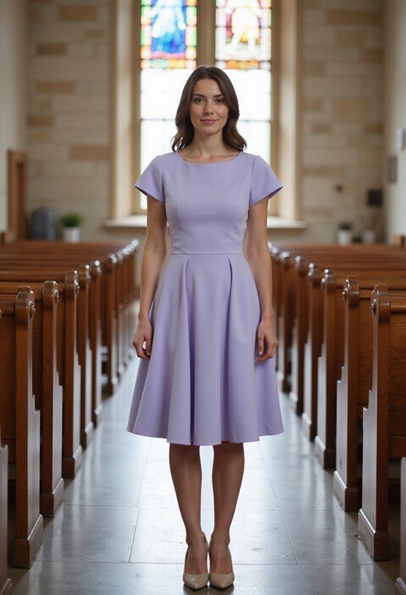 modest a line dress style