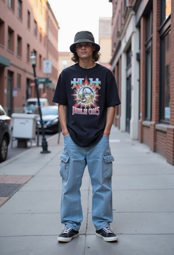 oversized graphic tee style