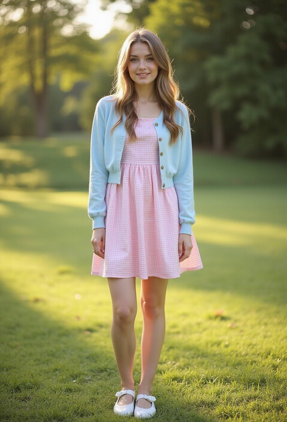 picnic ready pastel gingham outfit