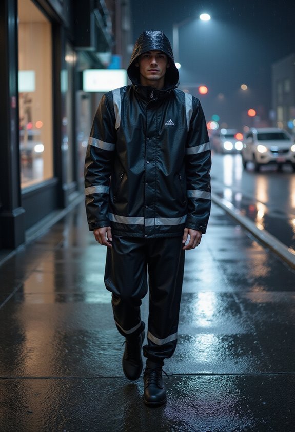 reflective rainy night outfits