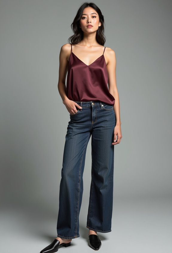 silk meets rugged denim