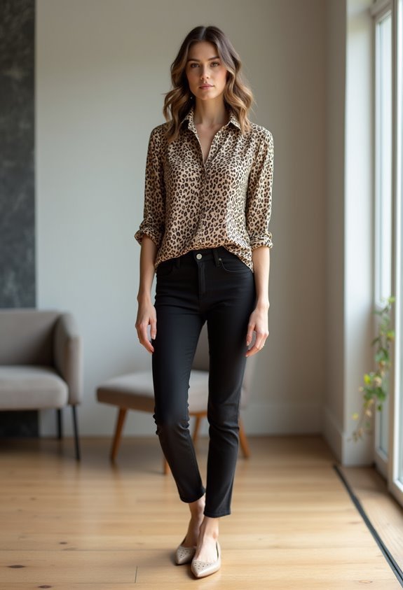 sophisticated leopard print ensemble