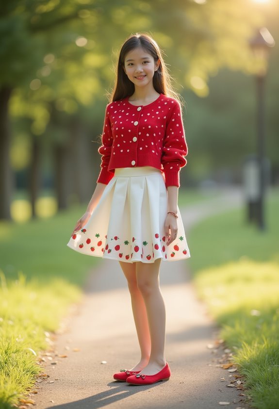 strawberry themed summer outfit