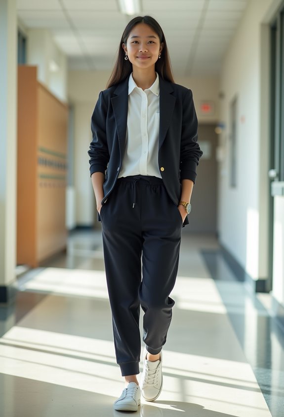 stylish elevated sweatpants outfit