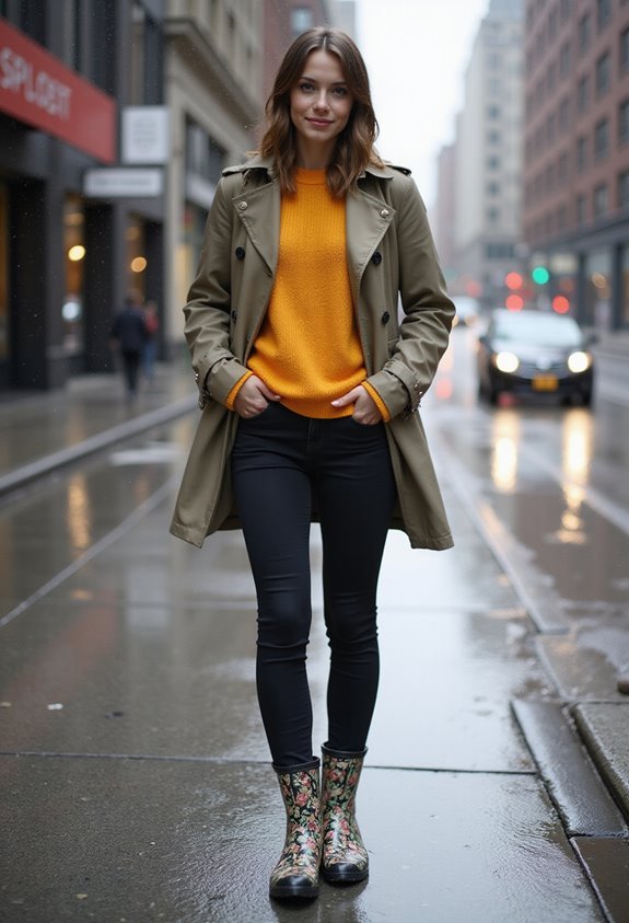stylish waterproof rain combinations