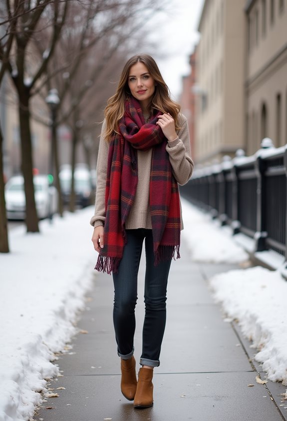 stylish winter blanket scarf