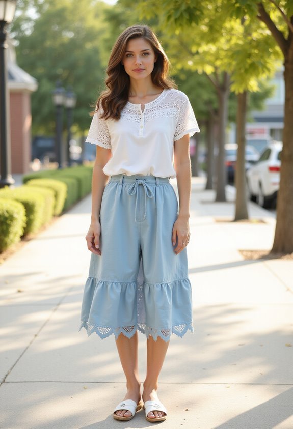 summer broderie anglaise outfit