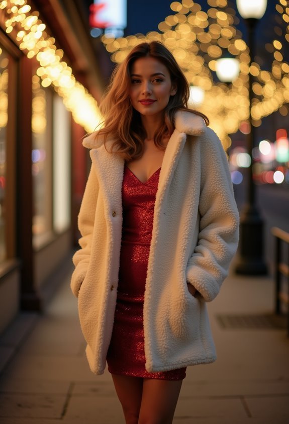 teddy coat over dress