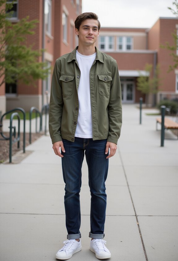 utility jacket with basics