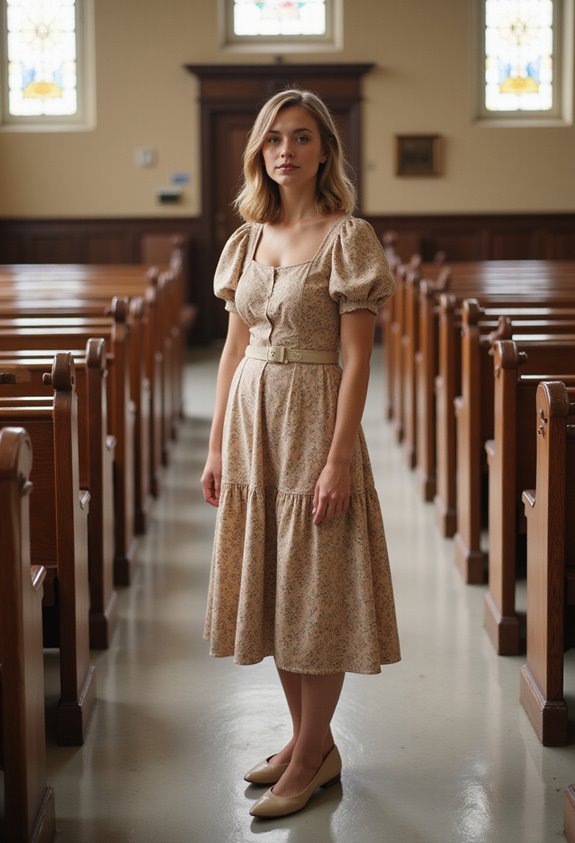 vintage floral tea dress