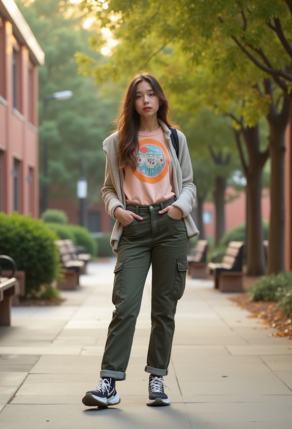 vintage tee modern bottoms