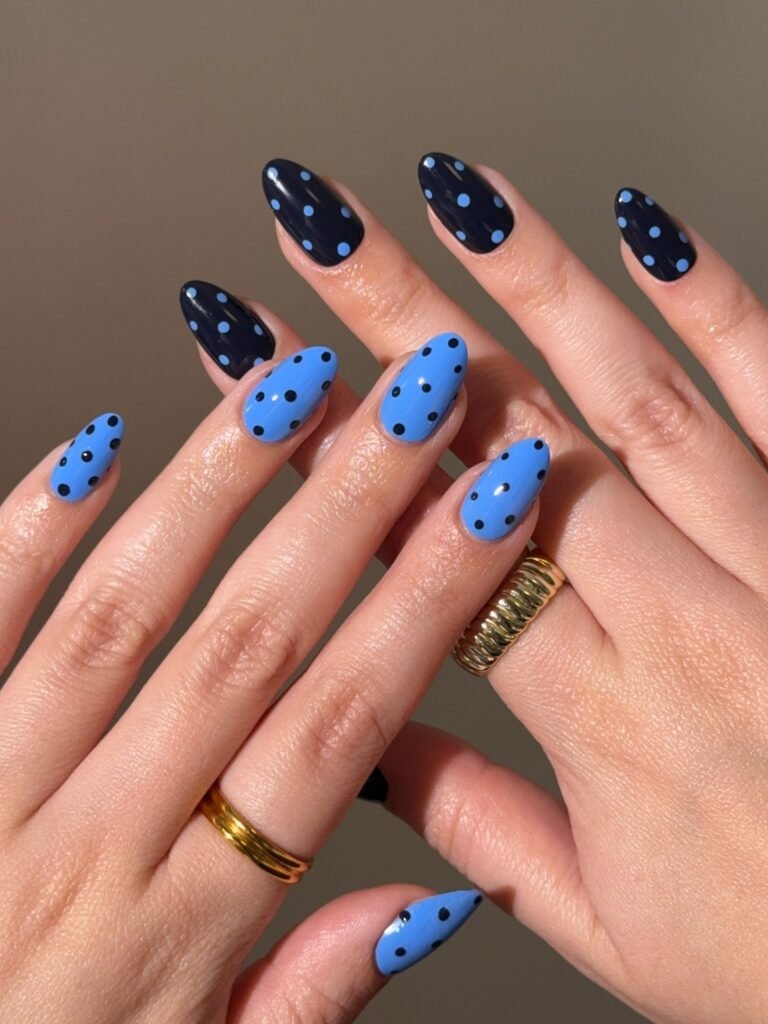 Polka dot nails