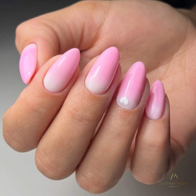 Pink ombre nails
