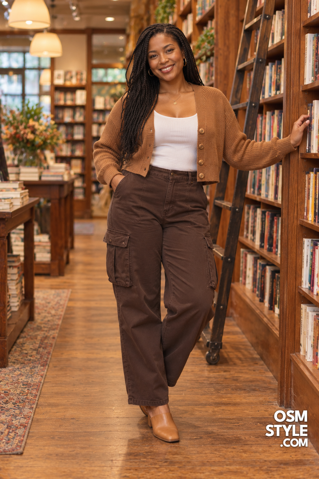 10. Cargo Pants With a Cropped Cardigan