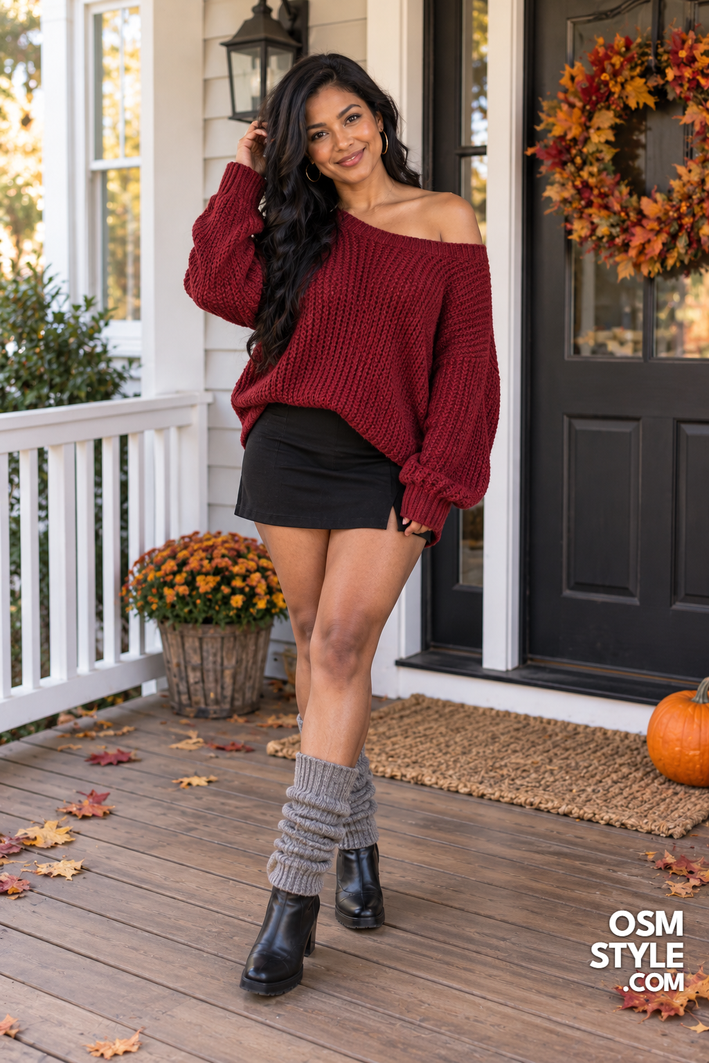 10. Chunky Knit Sweater With Leg Warmers