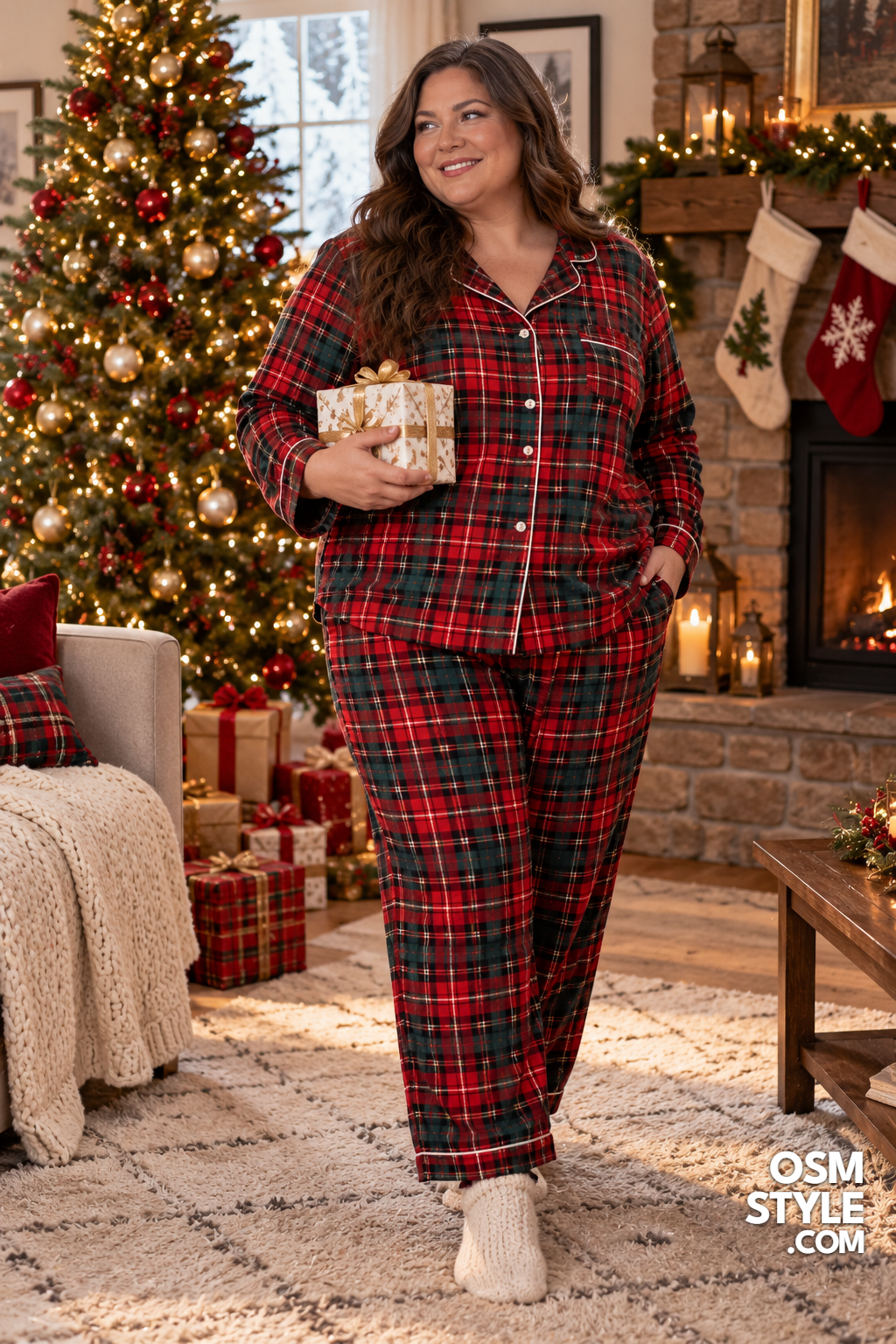 10. Matching Plaid Pajamas for Christmas Morning