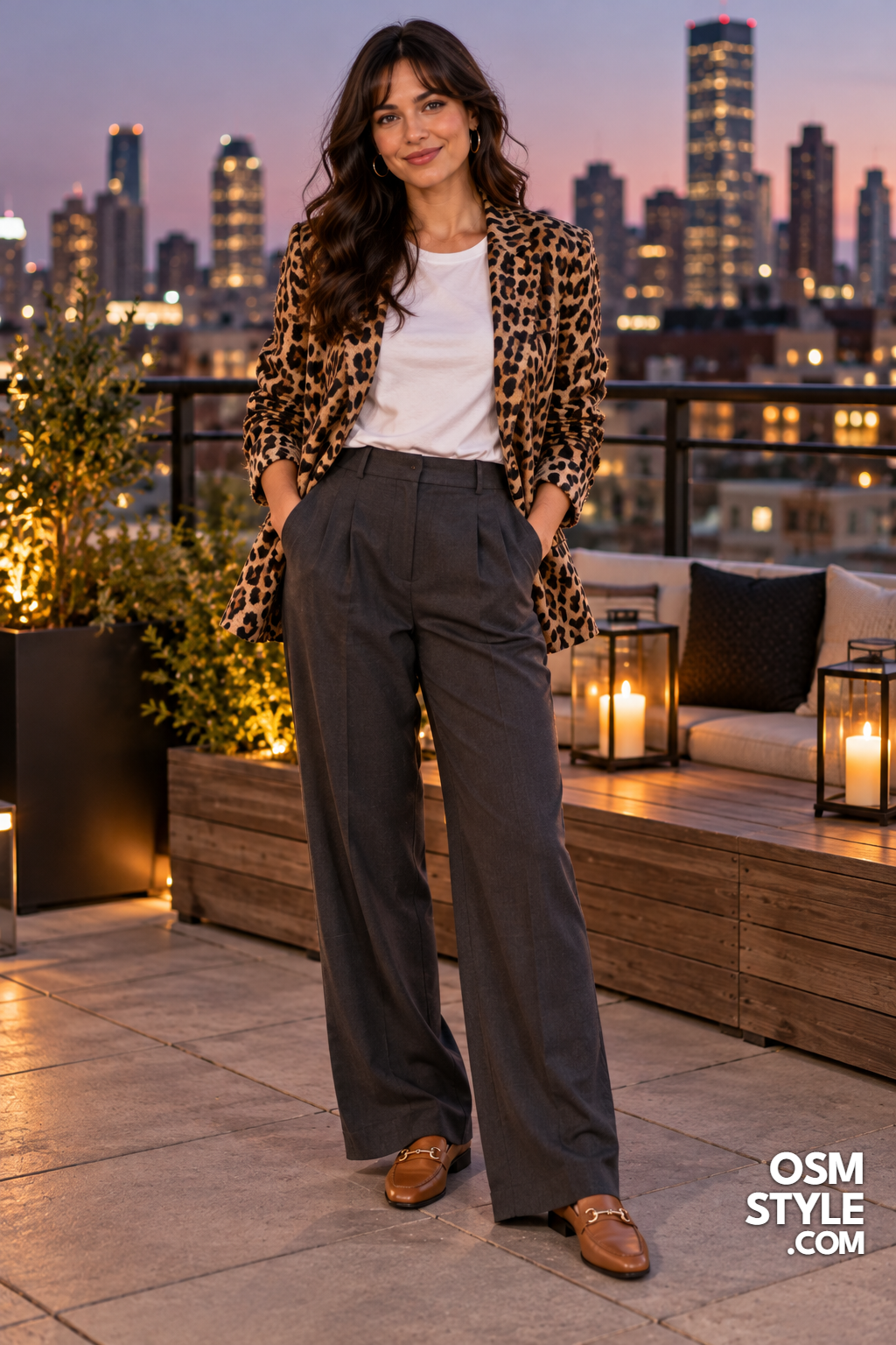 13. Relaxed Leopard Blazer for the Office