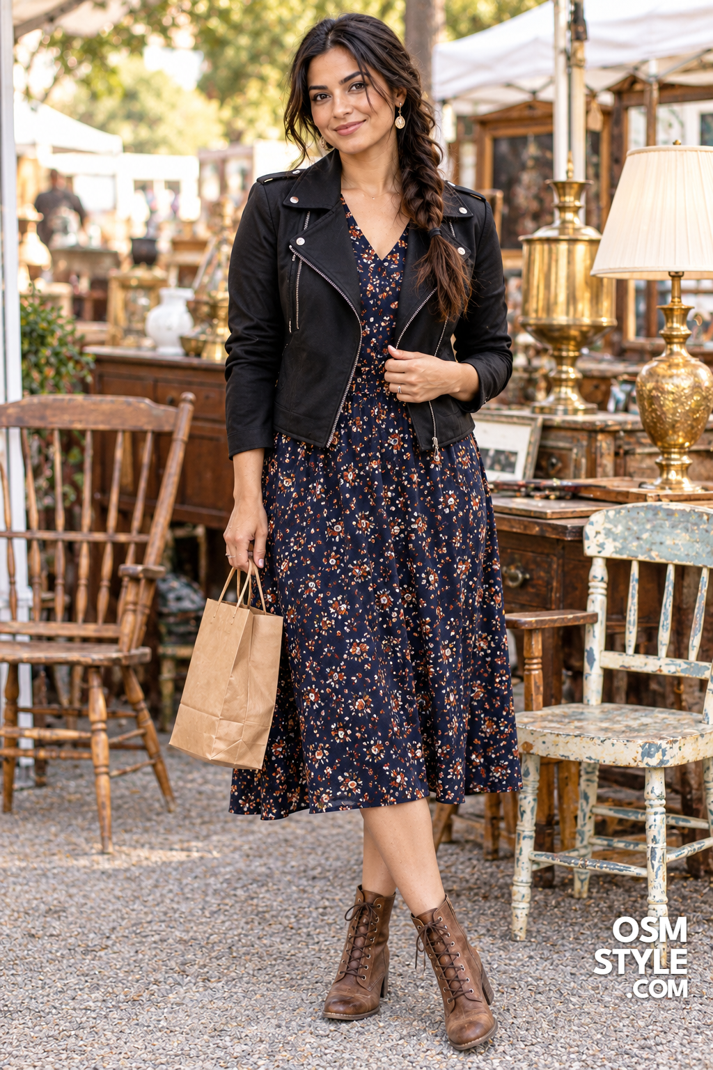 18. Worn In Boots With A Floral Dress