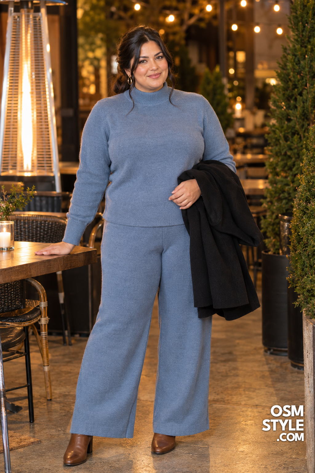 20. Dusty Blue Matching Knit Set